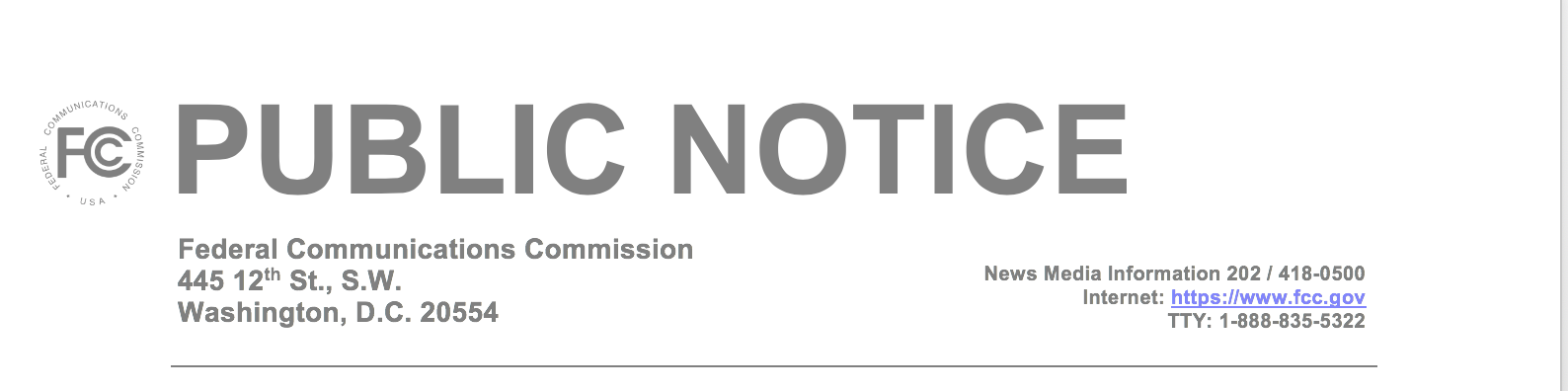 FCC ANNOUNCES MEMBERSHIP OF THE BROADBAND DEPLOYMENT ADVISORY COMMITTEE’S DISASTER RESPONSE AND RECOVERY WORKING GROUP - GeoLinks