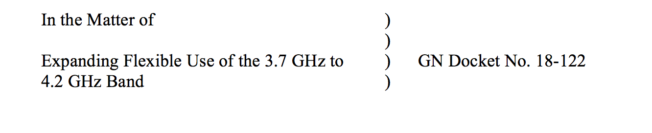 Expanding Flexible Use of the 3.7 GHz to 4.2 GHz Band - GeoLinks
