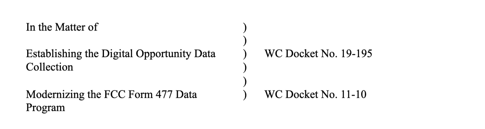 Establishing the Digital Opportunity Data Collection - GeoLinks